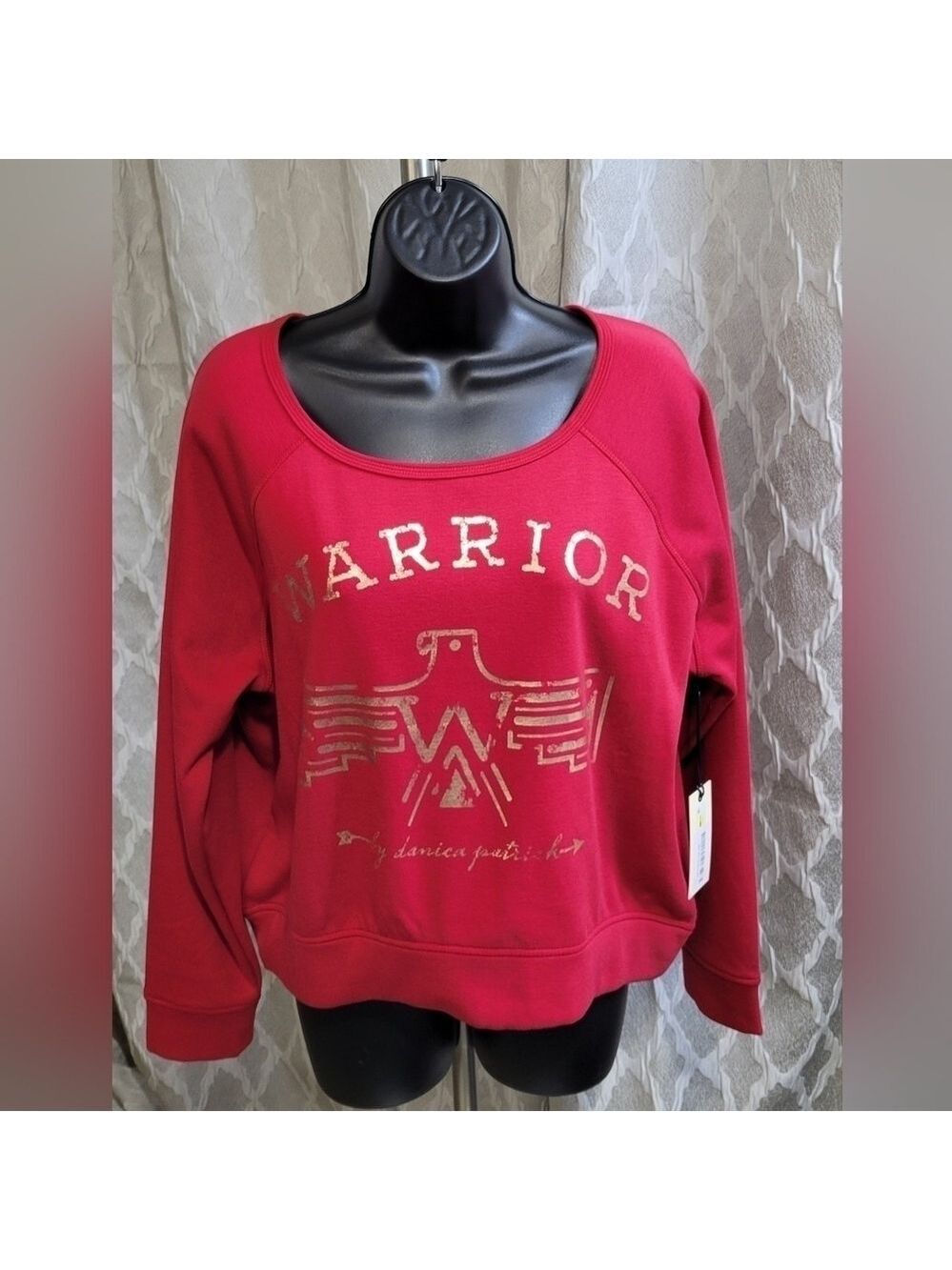 Danica Patrick Warrior Red Graphic Sweatshirt | Racing Inspired Pullover - Picture 3 of 3